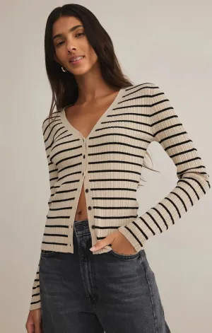 Z SUPPLY- WOMEN'S JORDANA STRIPED RIB SWEATER