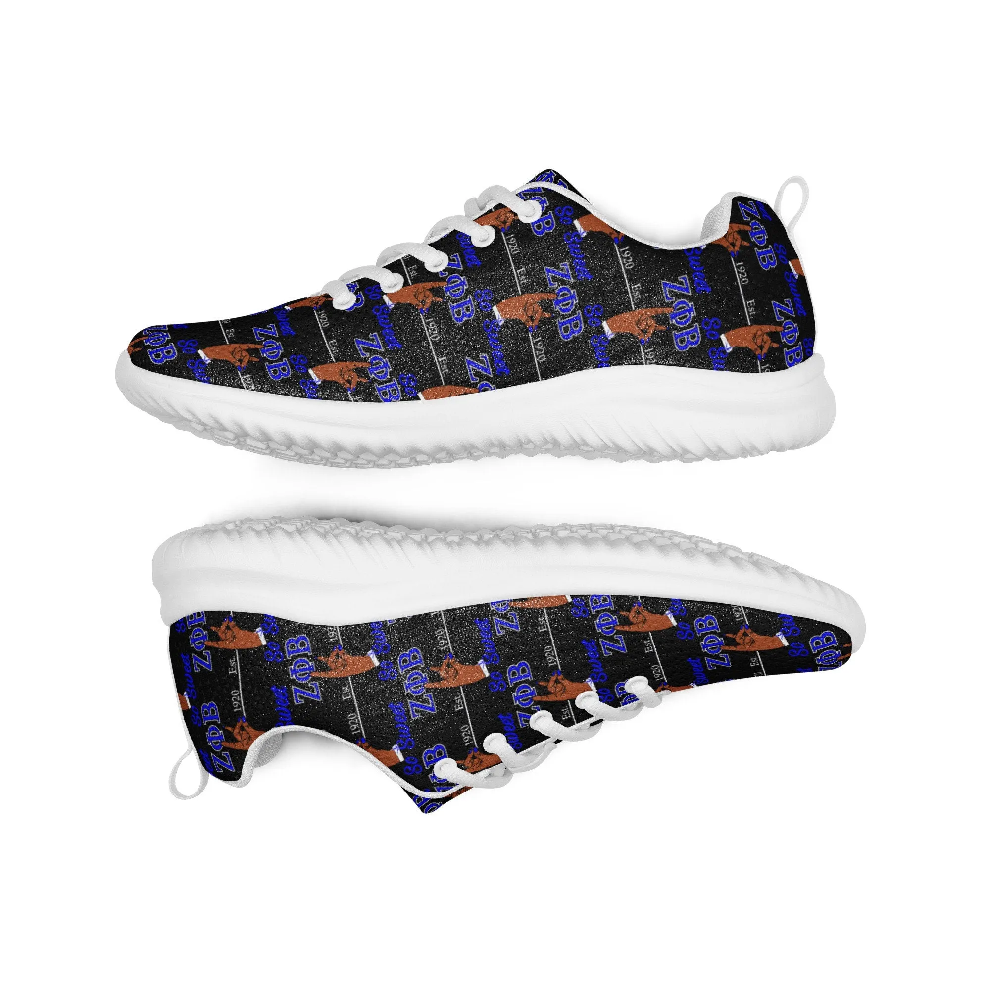 Zeta Phi Beta Women’s Athletic Shoes with Iconic Hand Sign – Comfort and Style for Every Step