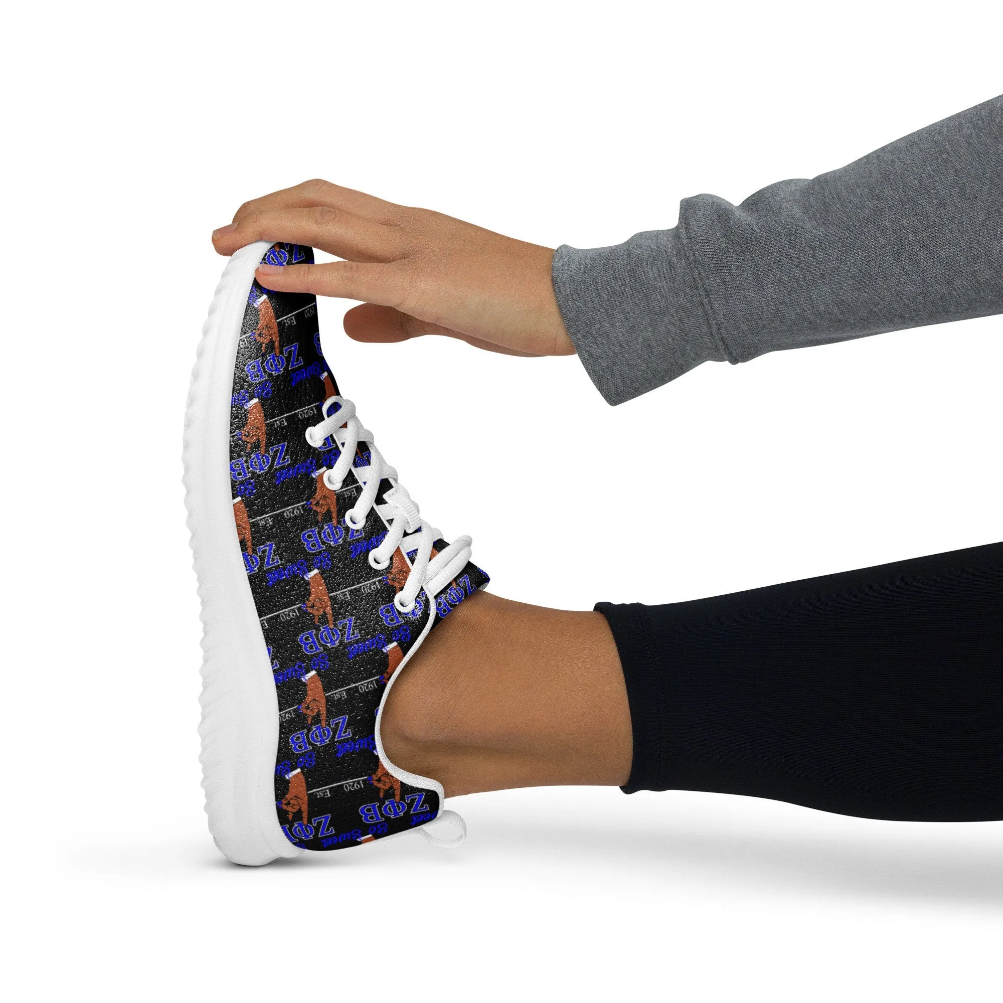 Zeta Phi Beta Women’s Athletic Shoes with Iconic Hand Sign – Comfort and Style for Every Step