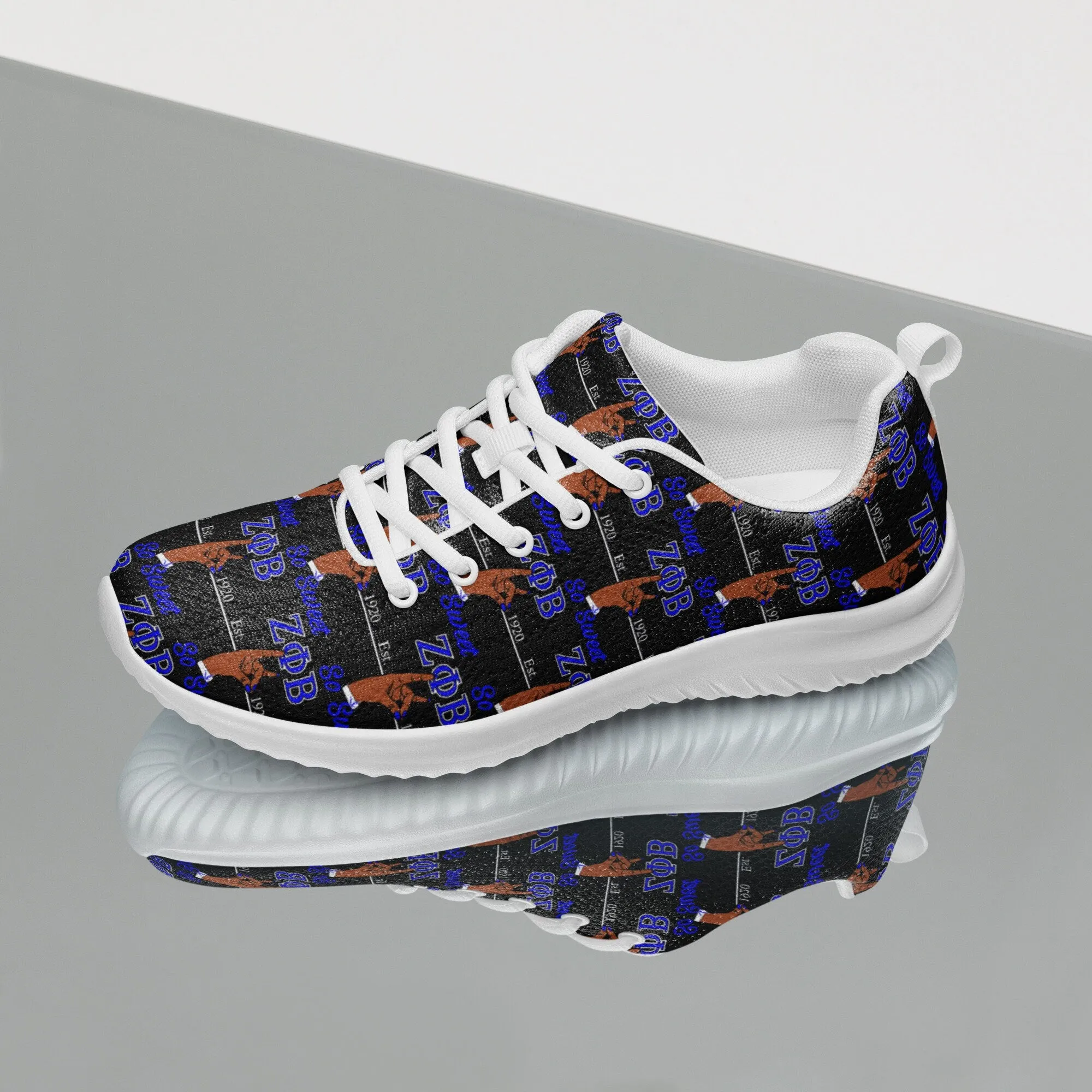 Zeta Phi Beta Women’s Athletic Shoes with Iconic Hand Sign – Comfort and Style for Every Step