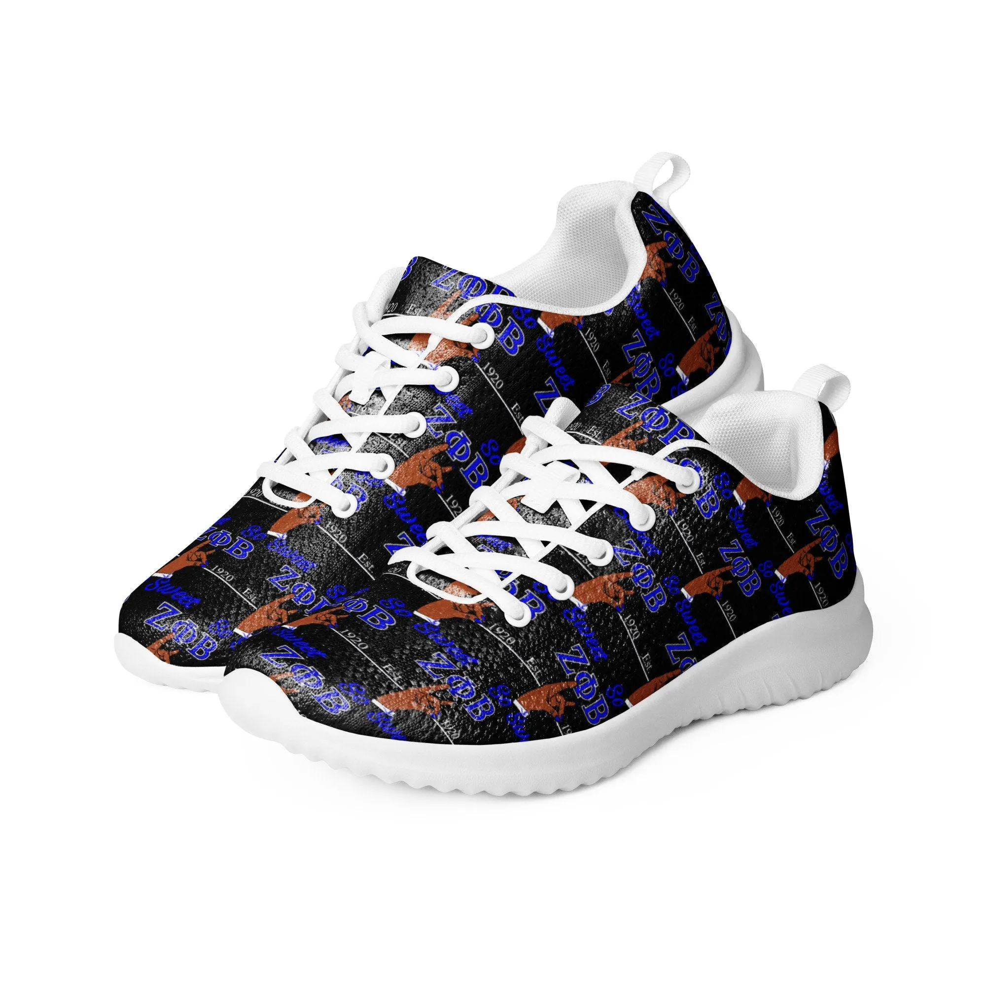 Zeta Phi Beta Women’s Athletic Shoes with Iconic Hand Sign – Comfort and Style for Every Step