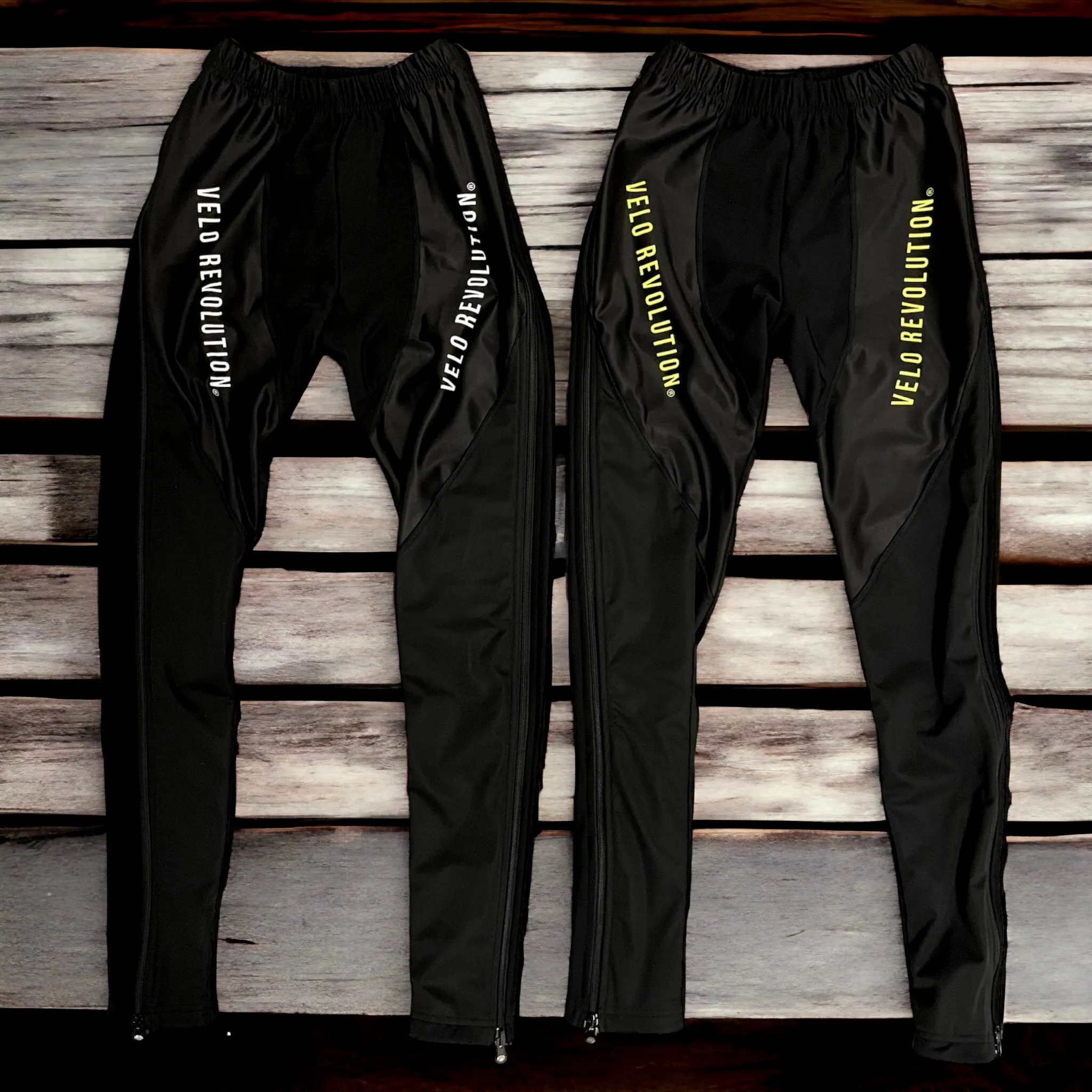 ZIP OFF'S / WARM UP THERMAL TIGHTS BLACK & FLUO