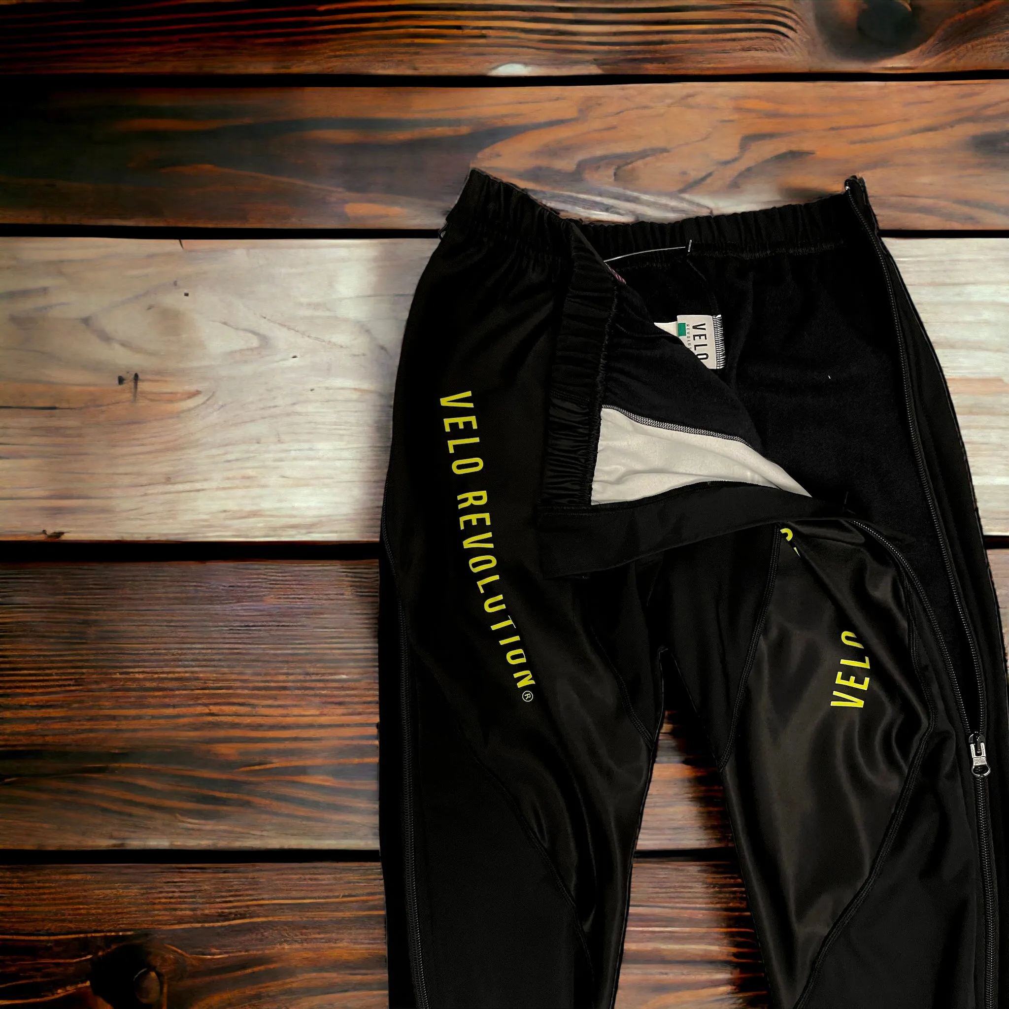 ZIP OFF'S / WARM UP THERMAL TIGHTS BLACK & FLUO